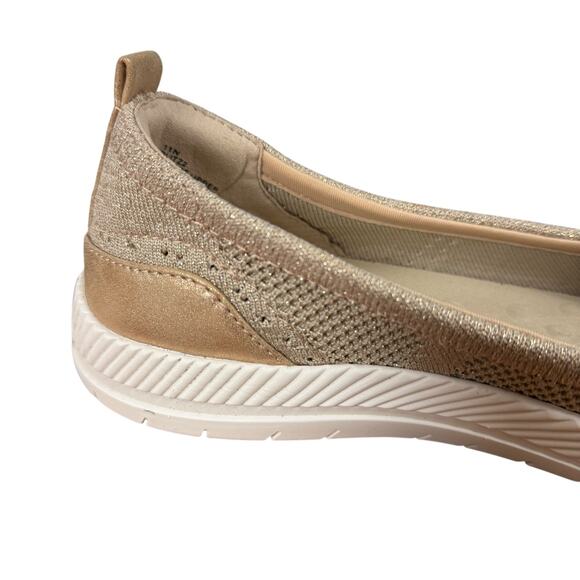 Easy Spirit Glitz 2 Gold Mesh Knit Slip On Sneakers Loafers Comfort Shoes 11 N - Picture 3 of 16